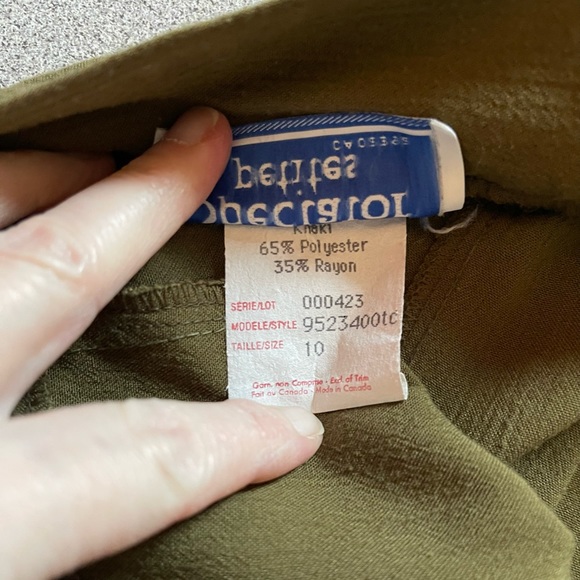 Vintage Spectator Petite Olive Green Wide Leg Culotte Size 10 - Picture 8 of 13